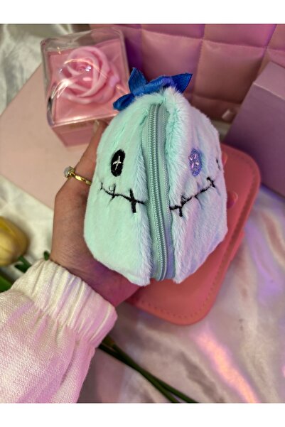 TATLIŞ Açılır kapanır fermuarlı cüzdan model stitch karakterli anahtarlık/hediyelik çanta süsü