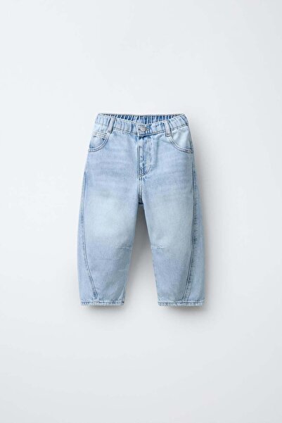 connemara Pantaloni largi din denim albastru deschis pentru băieți, croială c...