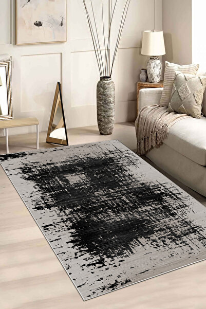 Hülya Home Salon Halısı Mutfak halısı Yolluk Geometrik İskandinav Eskitmeli D...