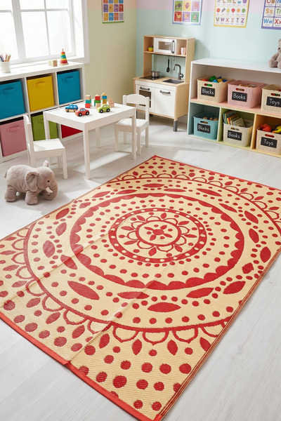 dekozer Esterilla XL Büyük Boy Katlanabilir Hasır Kilim Mat | Çift Taraflı-Pl...