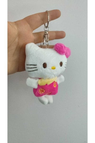 FAMEMUS ACCESSORY Hello Kitty Plush Keychain Bag Accessory Size:12Cm