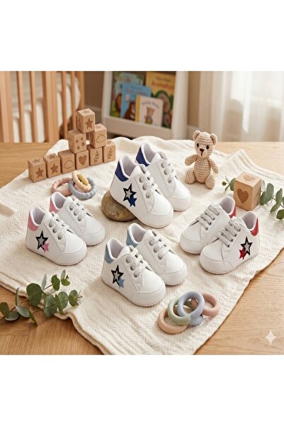 Erca Home Tekstil Ürünleri Lux Bebe Patik Baby Shoes 1 Ay,12 Ay Kız / Erkek Mavi