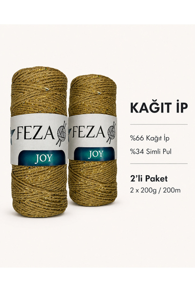 shcen Feza Joy Simli Kağıt İp 2’li Paket 200g 200m – Çanta, Sepet ve Hobi El ...