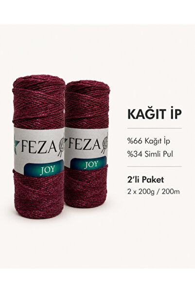 Feza Joy Simli Kağıt İp 200g 200m – Çanta, Sepet ve Aksesuar Yapımına Uygun E...