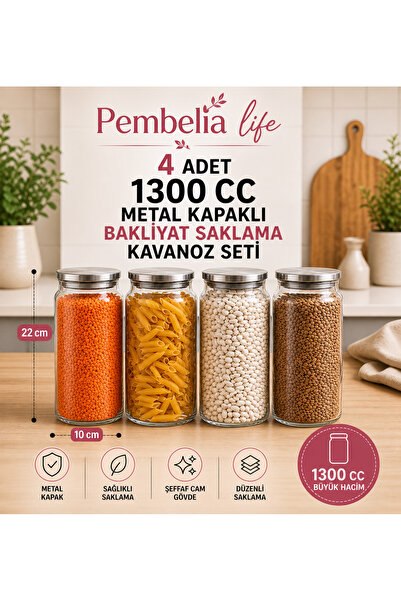 Kitchen Pembelia مجموعة من 4 قطع من الزجاج المعدني المقاوم للصدأ مع أغطية مفر...