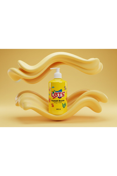 Lets Parmak Boya 500 ml Sarı L-5002
