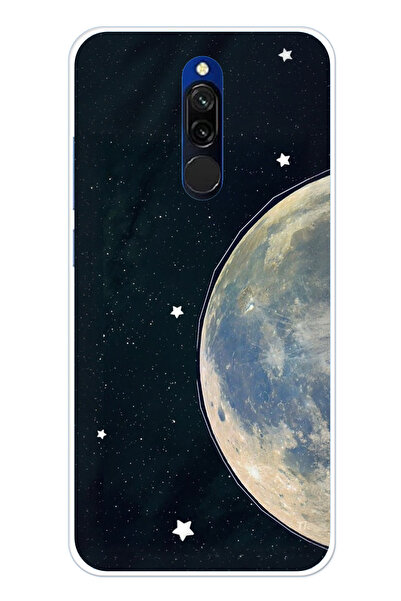 TechTree Redmi 8 Uyumlu Minimalist Galaksi Yıldızlı Gece Baskılı Silikon Kılıf
