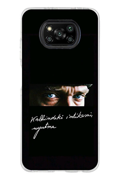 TechTree Poco X3-X3 PRO-NFC Uyumlu Atatürk Derin Bakış Andolsun Baskılı Silik...