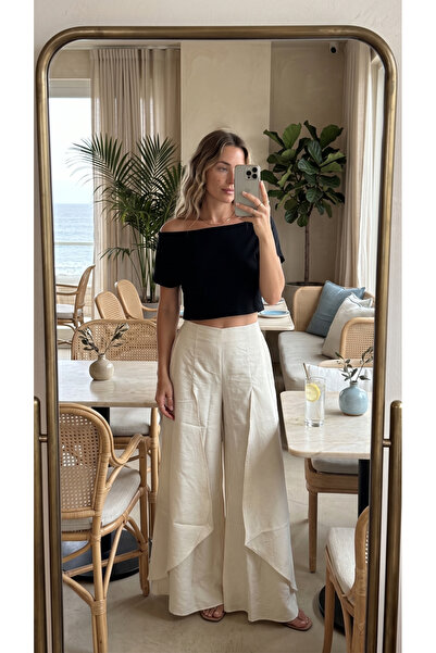 Premium Ecru Design Cut Pants