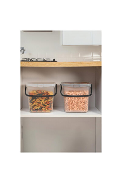 OSKA GLOBAL 2-Piece Multibox Food Storage Container & Storage Box 6 Lt Transp...
