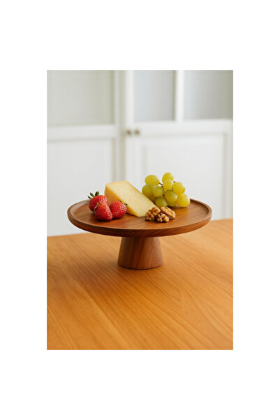 Hobibahçem Acacia Footed Presentation Plate & Presentation Plate & Presentati...