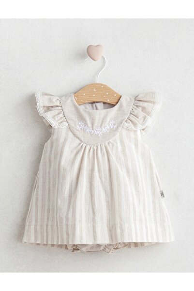 Tongs Baby Nostalgia Bady li Elbise Bej