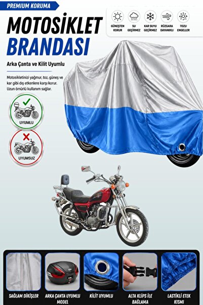 Cemku Double Gray Top - Blue Bottom, Rear Bag Compatible Asian Ultra 150 Moto...