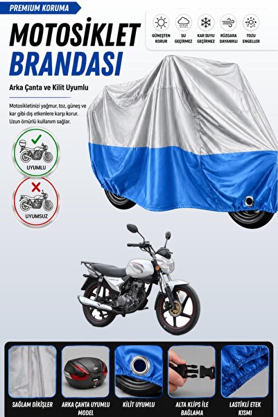 Cemku Double Gray Top - Blue Bottom, Rear Bag Compatible Kuba Razore 100 Moto...
