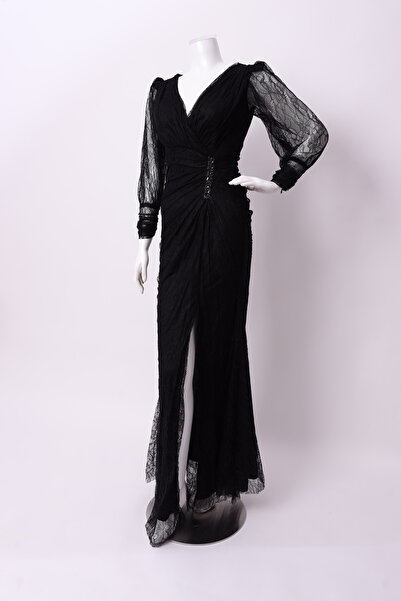 ELAN MODE Elegant Black Evening Dress