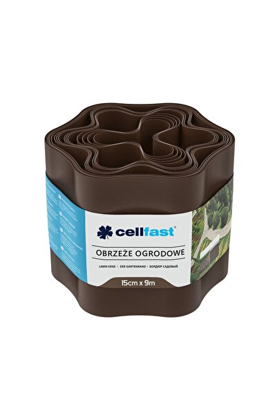 Cellfast Bahçe Çim Ayırıcı Bordür 15 cm x 9 m Kahverengi