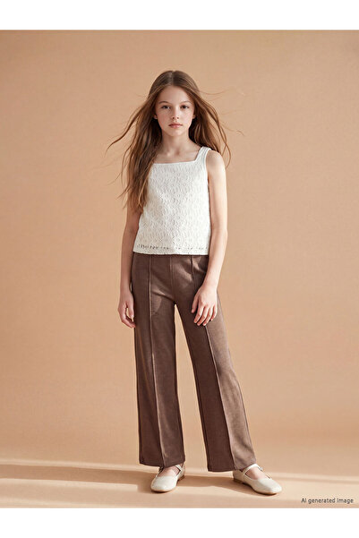 LC Waikiki Elastic Waist Wide Leg Girls' Sweatpants