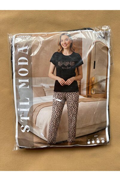 Mihra Stil Moda 2'li Alt-Üst Pijama Takımı