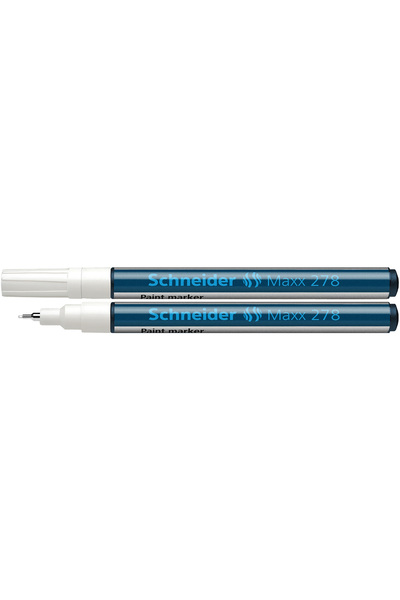 SCHNEIDER Μαρκαδόρος με μπογιά Maxx 278, στρογγυλή μύτη 0.8mm - λευκό