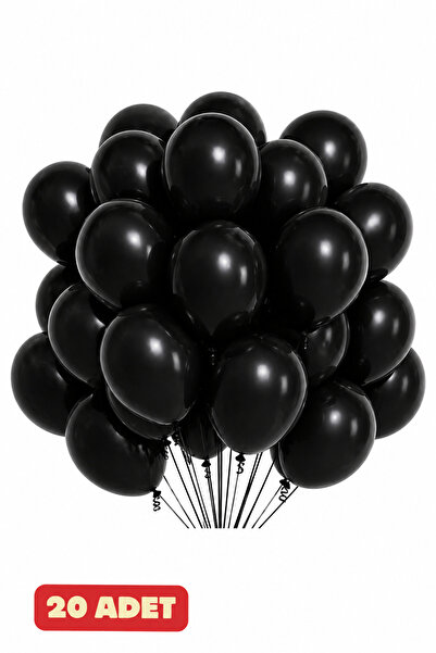 Baloncu Nene 20 Adet Siyah Balon | Pastel Siyah Balon | Parti Balonu | Doğum ...