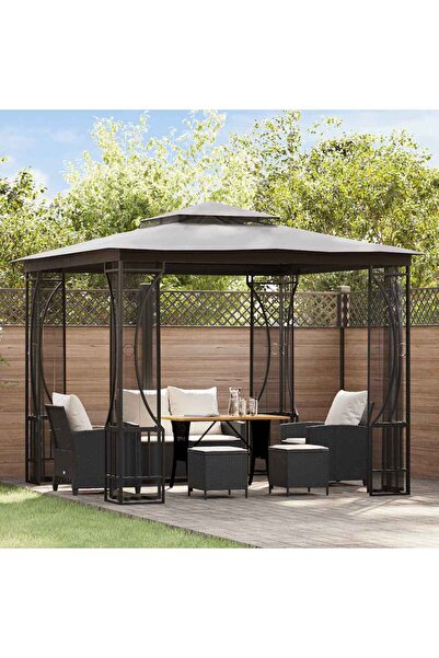 vidaxl FOISOR cu plase, antracit, 300 x 300 x 265 cm