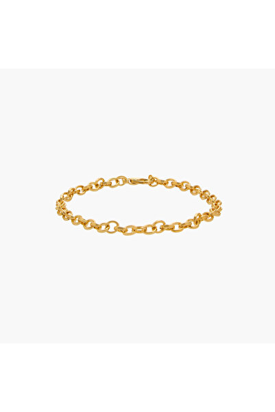 Lifestyle Gold Tone Linked Chain Bracelet
