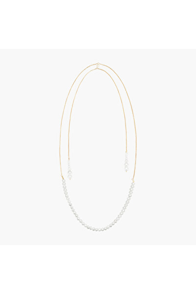 Lifestyle Metal Pearl Embellished Necklace