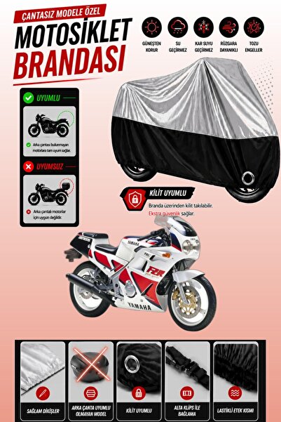 Cemku Twin غطاء محرك ياماها FZR 250 متوافق مع اللون الرمادي العلوي والأسود ال...