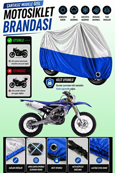 Cemku Twin غطاء محرك متوافق مع ياماها WR 250 F باللون الرمادي من الأعلى والأز...