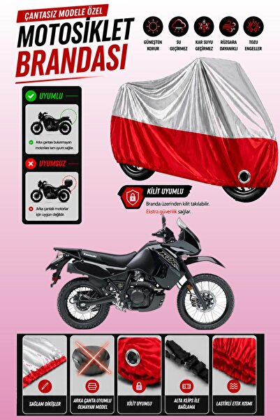 Cemku Twin غطاء محرك متوافق مع كاواساكي KLR 650 باللون الرمادي من الأعلى والأ...