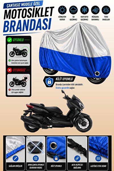 Cemku Twin غطاء محرك متوافق مع Yamaha X-Max 300 Iron Max ABS، لونه رمادي في ا...