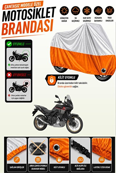 Cemku Twin غطاء محرك متوافق مع هوندا XL 750 Transalp باللون الرمادي من الأعلى...