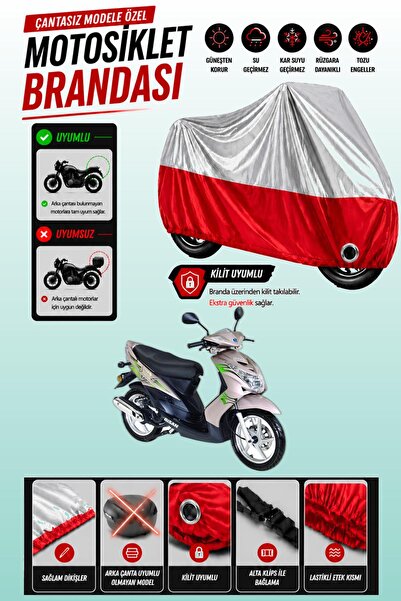 Cemku Twin Top Gray - Bottom Red Bisan Teos 125 Compatible Engine Cover, Rear...