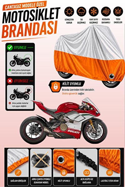 Cemku Twin Top Gray - Bottom Orange Ducati Panigale V4 R Compatible Engine Co...