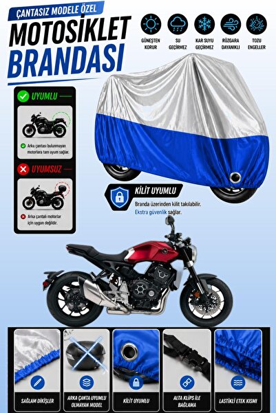 Cemku Twin غطاء محرك متوافق مع هوندا CB 1000 R باللون الرمادي من الأعلى والأز...