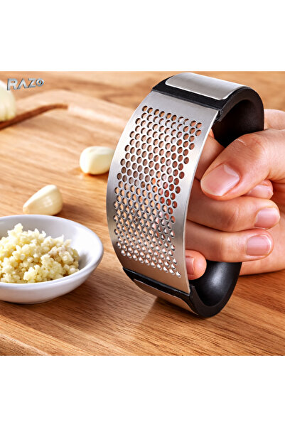 Razo Πρέσα σκόρδου, Καμπυλωτός χειροκίνητος συμπιεστής, Λαβή από πλαστικό ABS...