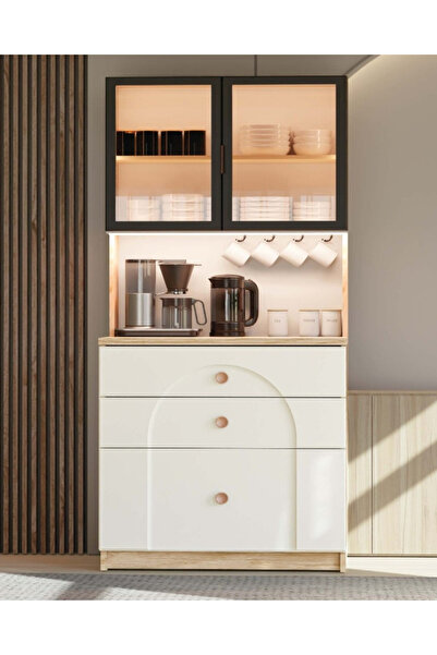 miracool Papatya Kahve Köşesi / Komple Mdf / Led Işıklı