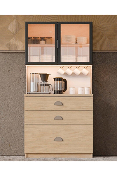 miracool Ladin Kahve Köşesi / Komple MDF / Led Işıklı