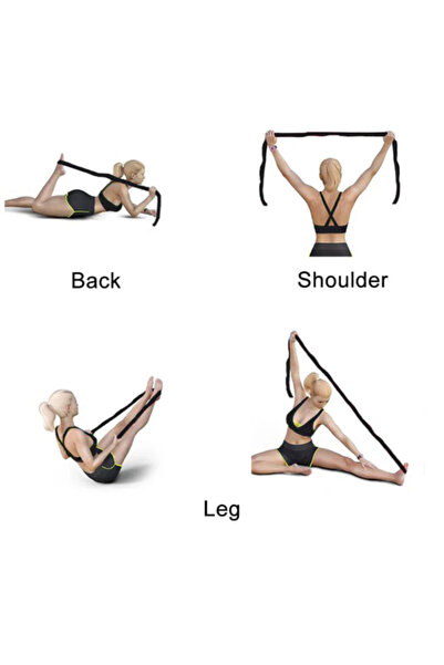 unbranded Yoga pilates stretching band with multiple loops, durable Stretchy ...