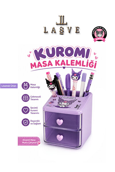 kuromi YENİ SEZON LİSANSLI ÇEKMECELİ MASA KALEMLİĞİ 2