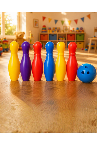 Clevora Colorful Bowling Set Children's Activity Game Motor Skills Developer