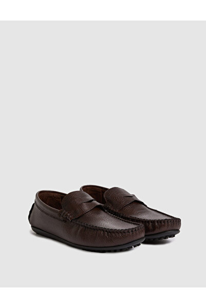Pierre Cardin Brown Tape Detailed Loafer Shoes 50327105-Vr029