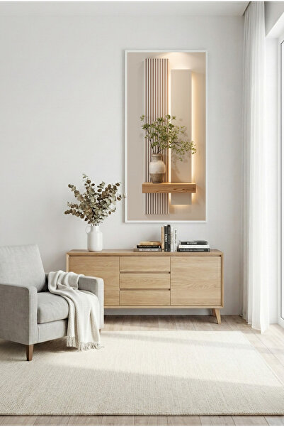 sayetablo Glaze - Gerçek Cama Baskı Metal Alüminyum Çerçeveli Tekli Minimal M...