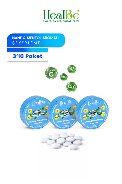 Şekersiz Şekerleme | Nane & Mentol Aromalı, Sukralozlu Vitamin ve Mineral Destekli
