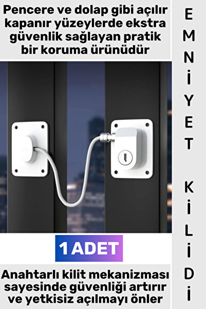 Wintoup #Kilit Montaj Gerektirmeyen Kendinden Yapışkanlı Kapı Pencere Dolap Ç...