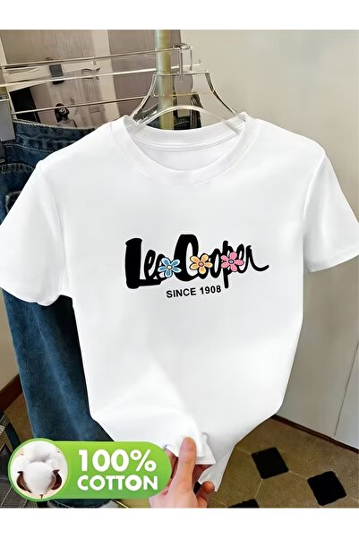 AEMİ Tricou unisex cu imprimeu Le Coper, supradimensionat, cu gât rotund
