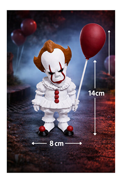 FormDesk Pennywise Korku Palyaço Figürü Kırmızı Balonlu Koleksiyon Figürü 14 ...