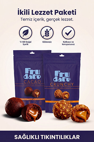 Cacao & Crunchy - 2'li Paket - Kakaolu ve Kıtır Kaplı Hurma Topları