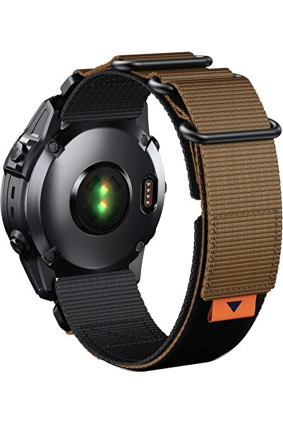 dado حزام ساعة من النايلون بتصميم ثلاثي الأبازيم مقاس 22 ملم متوافق مع Garmin...