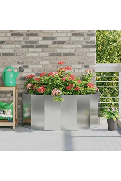 vidaxl Jardiniera Argintiu 120 x 60 x 50 cm Otel Galvanizat